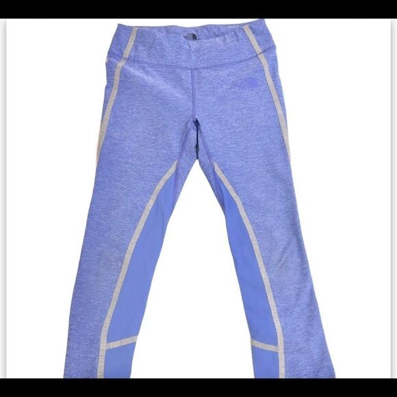 The north face DYNAMIX LEGGINGS cropped Capri yoga pants Lavender blue  XS - Picture 2 of 15